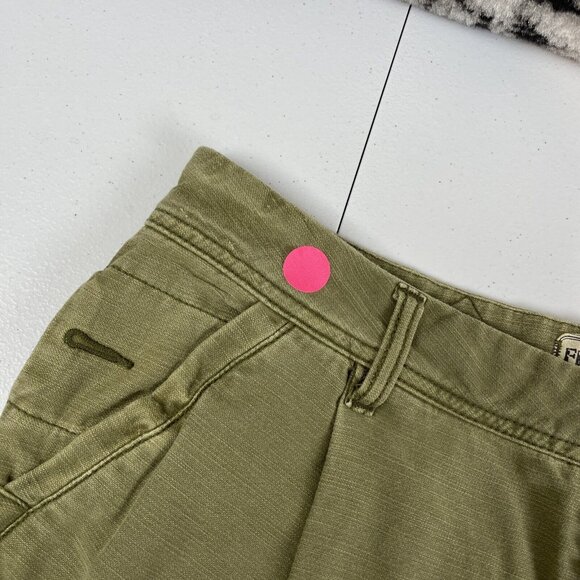 Free People Utility Pants Women's Size 26 Green Cotton Casual Comfort - Picture 10 of 13